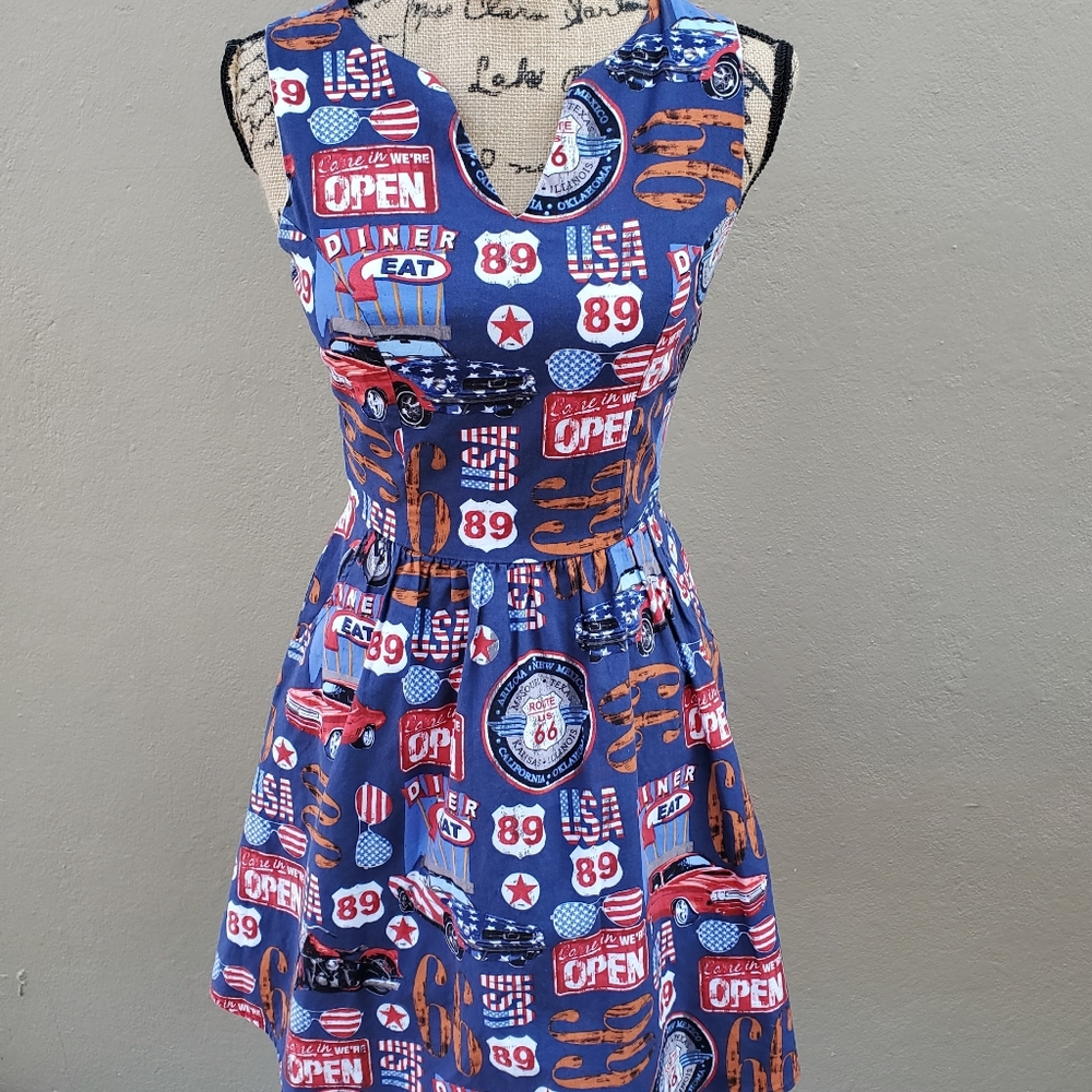 Retrolicious route 66 dress pin up vintage style